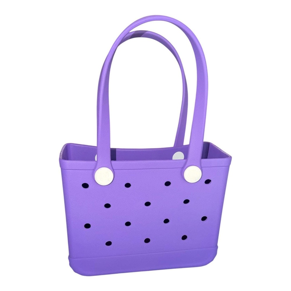 Mini Purple EVA Beach Tote Bag Waterproof Pool Travel Carryall